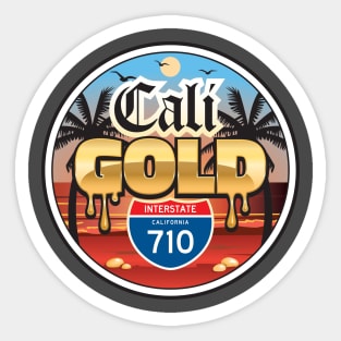 Cali Gold Red Sand Beach Sticker